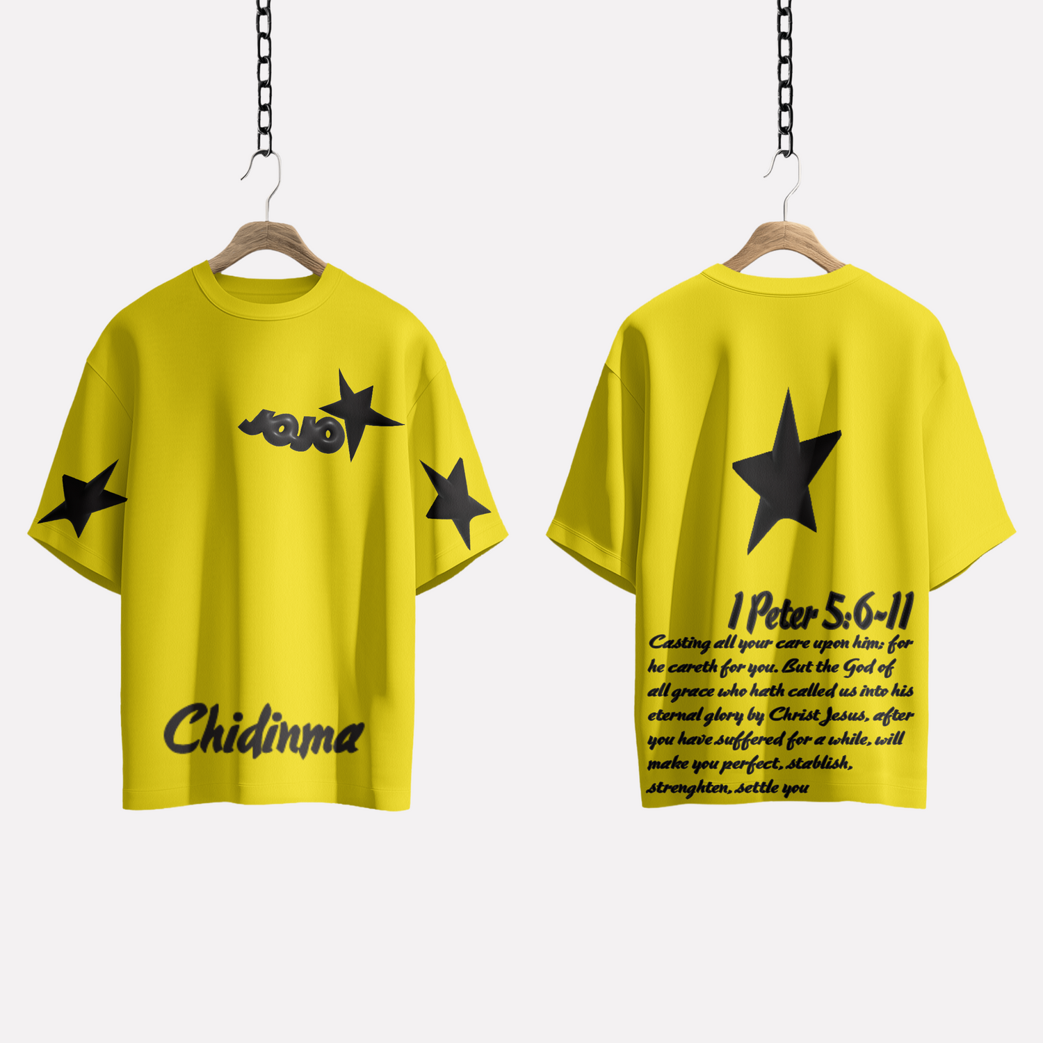 Yellow Chidinma oversize tee